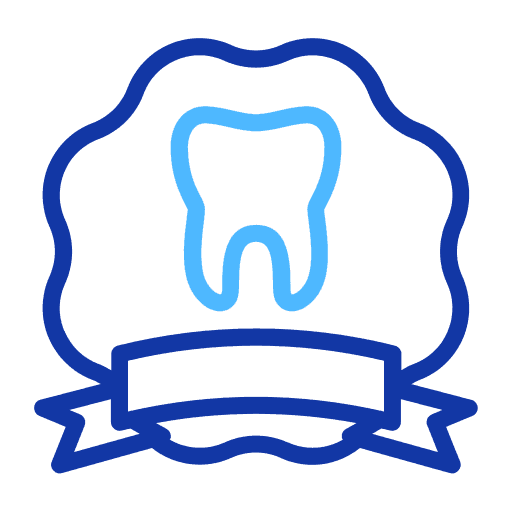 Dental certification badge icon