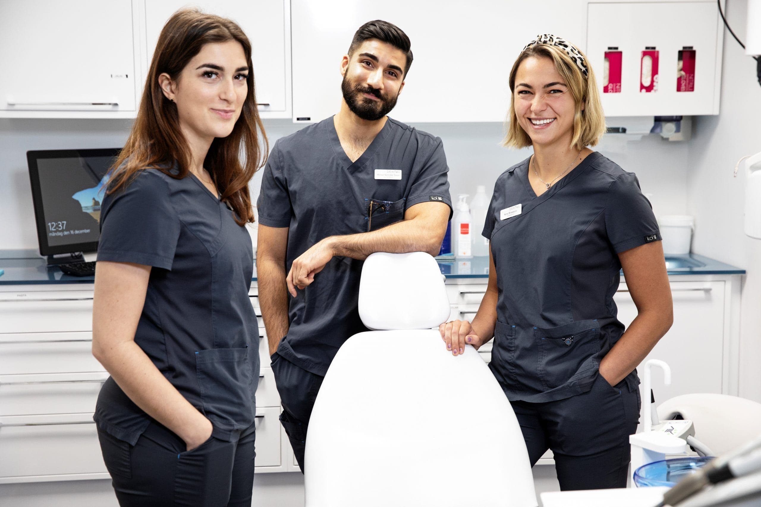 Happy patient receiving dental care
